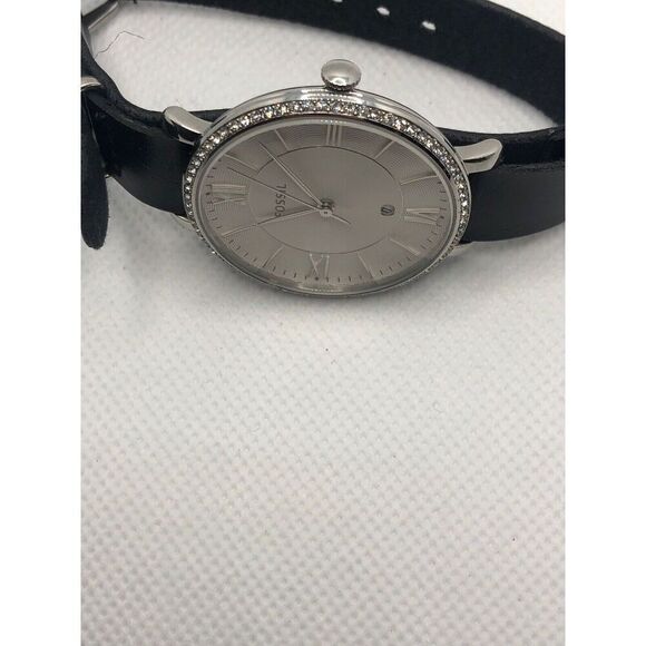 Fossil ES3545 Women Leather Analog Silver Dial Quartz Watch W/ Custom Band LP239 - Picture 6 of 9